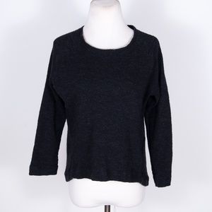 Masscob Dark Gray Wool/Cotton Crewneck Sweater